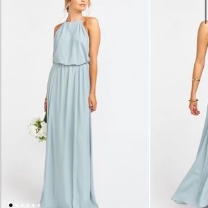 Show Me Your Mumu bridesmaid dress Silver Sage